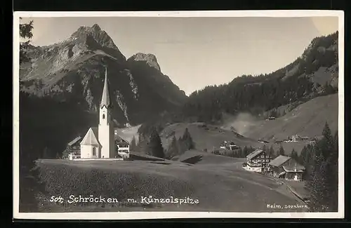 AK Schröcken, Kirche und Künzelspitze