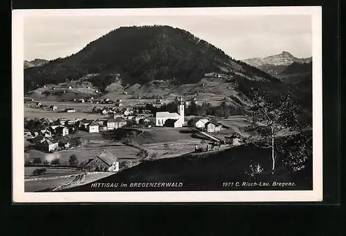 AK Hittisau im Bregenzerwald, Ortsansicht aus der Ferne