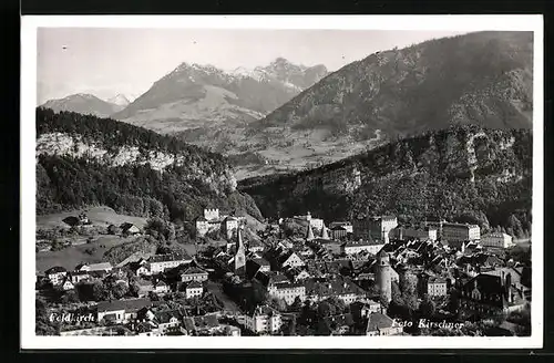 AK Feldkirch, Ortsansicht aus der Vogelschau
