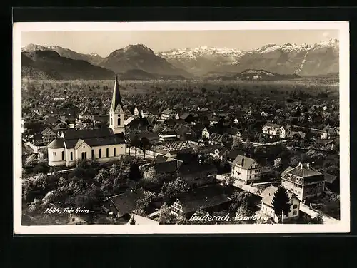 AK Lauterach, Ortsansicht aus der Vogelschau