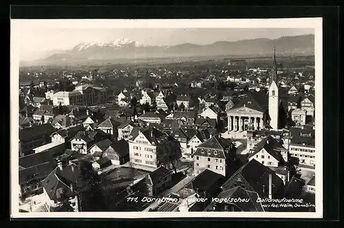 AK Dornbirn, Teilansicht vom Ballon aus