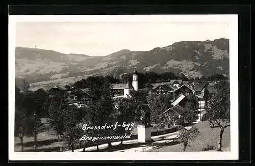 AK Grossdorf-Egg, Teilansicht mit Landstrasse