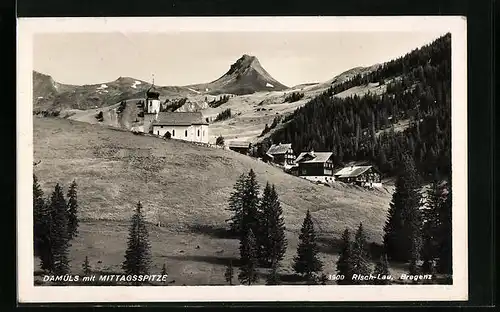 AK Damüls, Teilansicht mit Mittagspitze