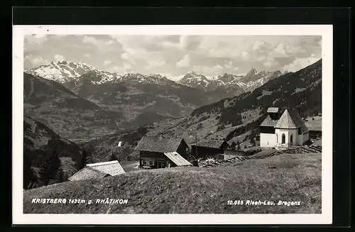 AK Kristberg, Ortsansicht gegen Rhätikon