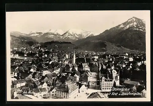 AK Dornbirn, Teilansicht mit First und Staufenspitze