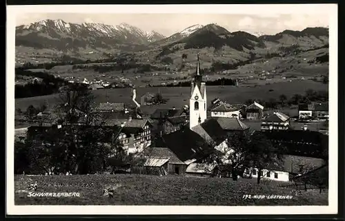 AK Schwarzenberg, Teilansicht mit Kirche