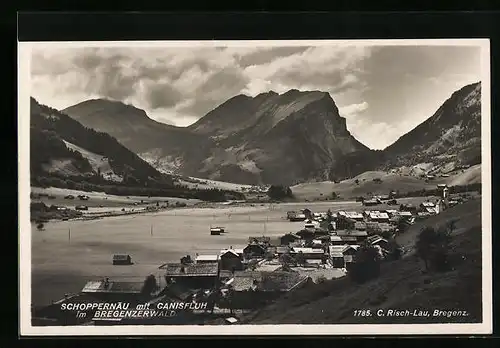 AK Schoppernau im Bregenzerwald, Teilansicht mit Kanisfluh