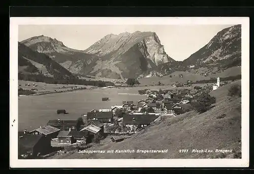 AK Schoppernau im Bregenzerwald, Teilansicht mit Kanisfluh