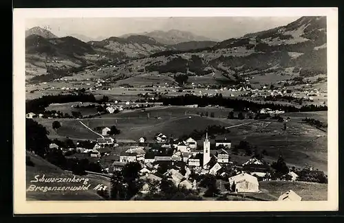 AK Schwarzenberg /Bregenzerwald, Teilansicht mit Kirche