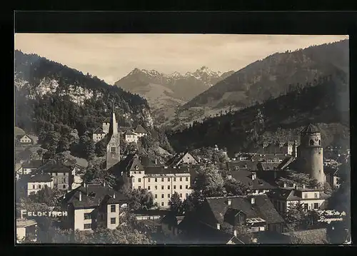 AK Feldkirch, Teilansicht mit Bergen