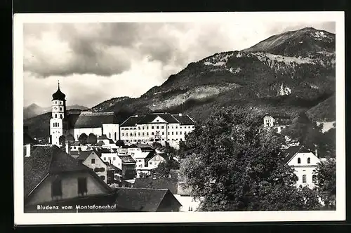 AK Bludenz, Teilansicht mit Kirche vom Montafonerhof