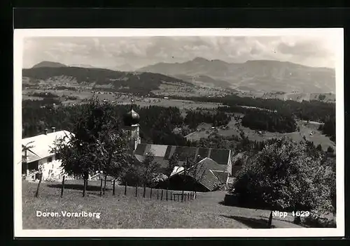 AK Doren, Ortspartie mit Kirche