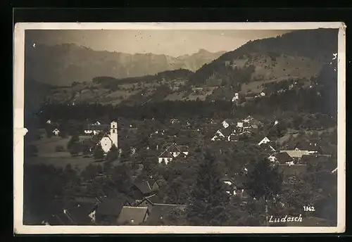 AK Ludesch, Teilansicht mit Kirche