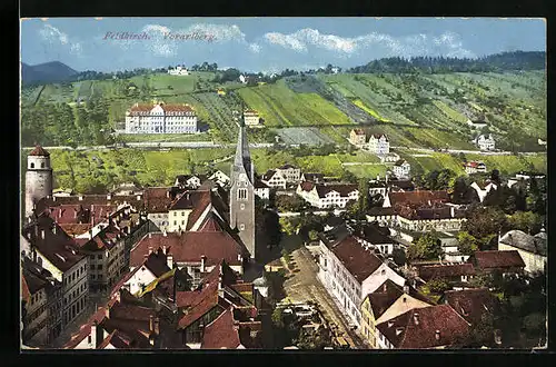 AK Feldkirch, Teilansicht mit Kirche und Strassenpartie