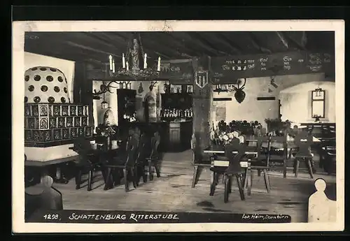 AK Feldkirch, Gasthaus Schattenburg, Ritterstube, Innenansicht