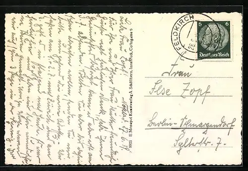 AK Feldkirch, Teilansicht mit Gurtisspitze