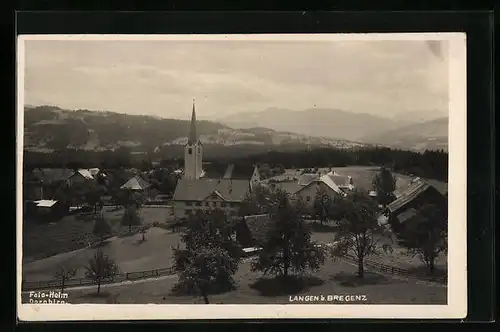 AK Langen b. B., Ortsansicht mit Strasse aus der Vogelschau