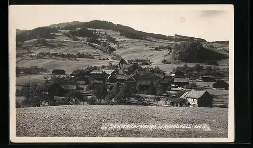 AK Schwarzenberg, Panorama des Ortes mit Hochälpele