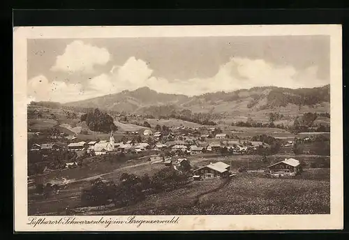 AK Schwarzenberg, Totalansicht mit Fernblick