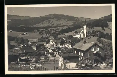 AK Egg, Ortsansicht aus der Vogelschau mit Umgebung
