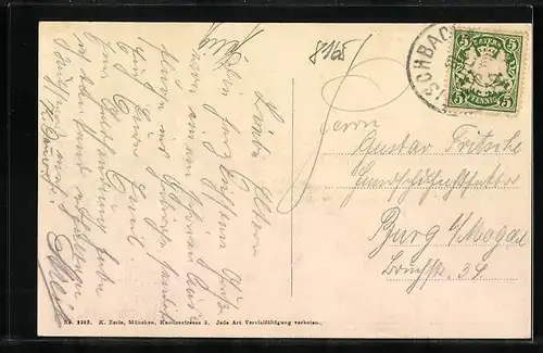 AK Fischbachau, Gasthaus zur Post mit Kutsche