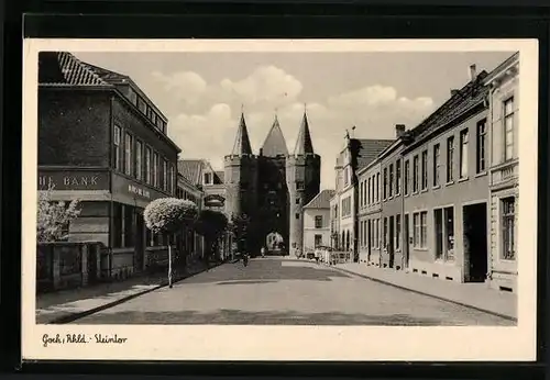 AK Goch /Rhld., Strassenpartie am Steintor