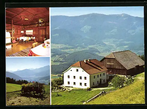 AK Oberwielenbach-Percha, Oberhaidacher Hof aus der Vogelschau
