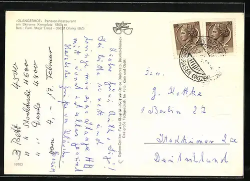 AK Olang, Pension-Restaurant Olangerhof