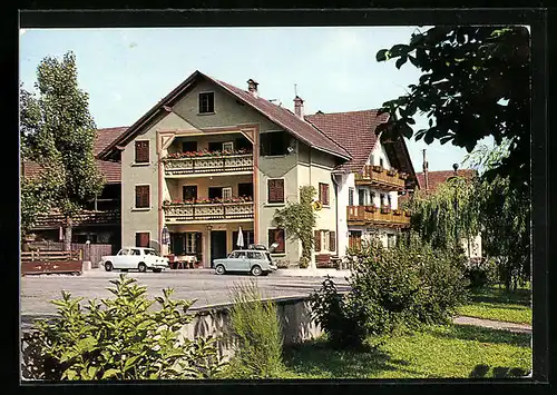 AK Mitterolang, Pension Mair mit Strasse