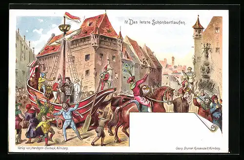 Lithographie Nürnberg, IV. Das letzte Schönbartlaufen