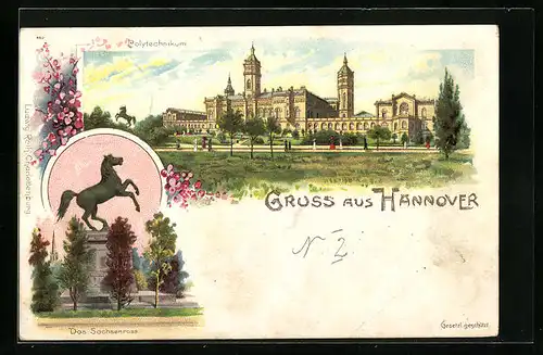 Lithographie Hannover, Polytechnikum, Das Sachsenross