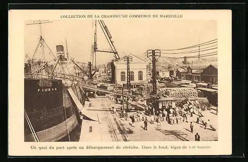 AK Handelsschiff Picton im Hafen von Marseille anliegend