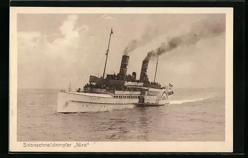 AK Salonschnelldampfer Nixe der Nordsee-Linie auf hoher See