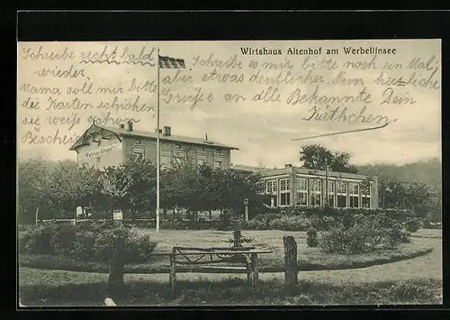 AK Altenhof a. Werbellinsee, Blick zum Wirtshaus Altenhof