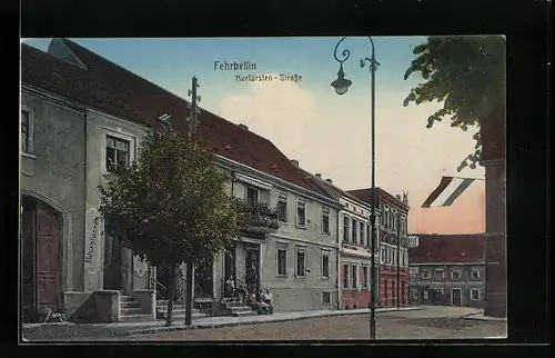 AK Fehrbellin, Blick in die Kurfürsten-Strasse