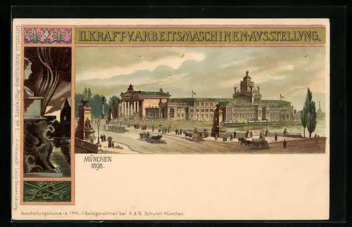 Lithographie München, II. Kraft- und Arbeitsmaschinen-Ausstellung 1898