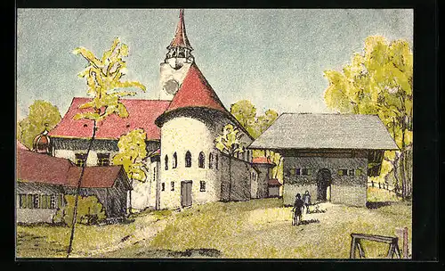 AK Bern, Schweiz. Landesausstellung 1914, Dörfli