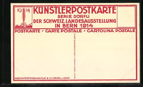 AK Bern, Schweiz. Landesausstellung 1914, Dörfli