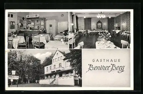 AK Weetzen, Gasthaus Benther Berg - Gebäude- und Innenansichten
