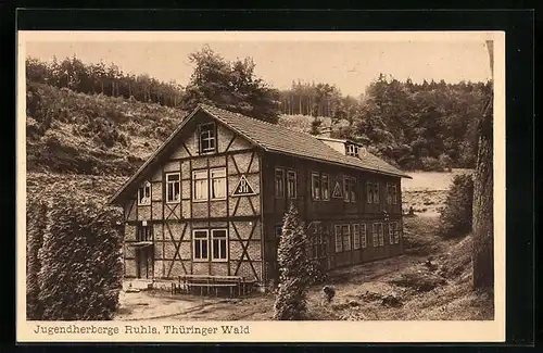 AK Ruhla /Th., Jugendherberge mit Umgebung