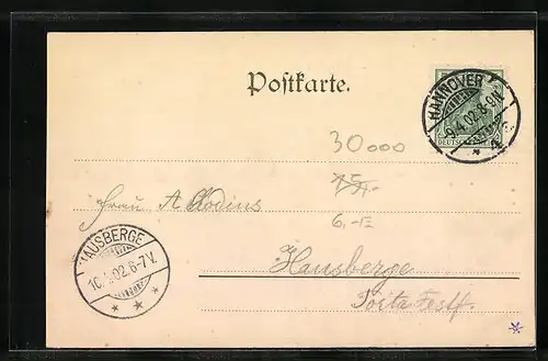 AK Hannover, Gasthof Parkhaus mit Strasse