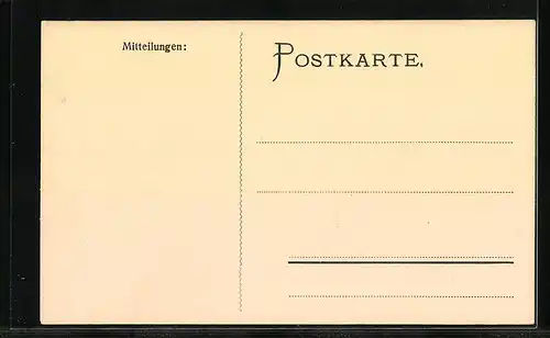 Künstler-AK Stuttgart, Partie an der Stiftskirche mit Altem Schloss