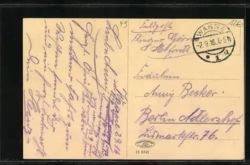 AK Herford, Kreishaus mit Strassenpartie