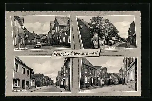 AK Everswinkel i. Westf., Nordstrasse, Hovestrasse, Vitusstrasse