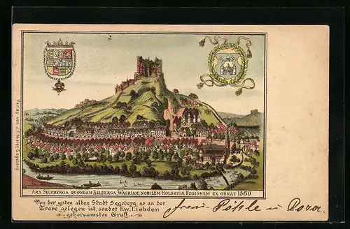 AK Segeberg, Historische Ortsansicht 1580