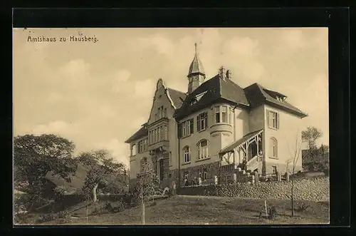 AK Hausberg, Amtshaus mit Garten