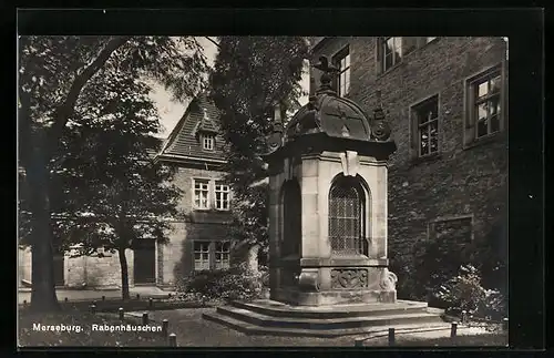 AK Merseburg, Rabenhäuschen mit Park