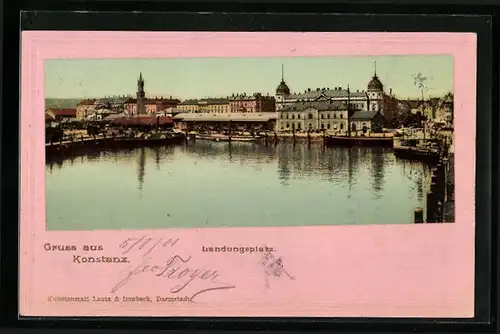 AK Konstanz, Landungsplatz mit Schiffen