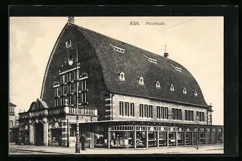 AK Kiel, Fischhalle mit Strassenpartie