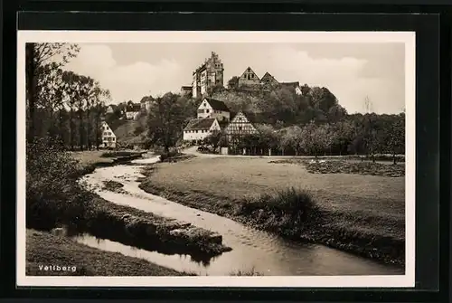 AK Vellberg, Ortsansicht mit Fluss